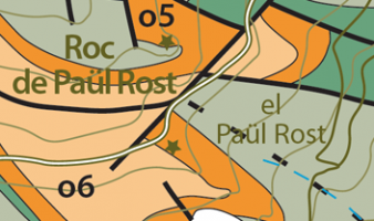 Carte géologique à 1/25 000 du Synclinal de Villefranche-de-Conflent entre Jujols et Nohèdes (massif du Coronat, Pyrénées-Orientales, France) (Laumonier, 2016)